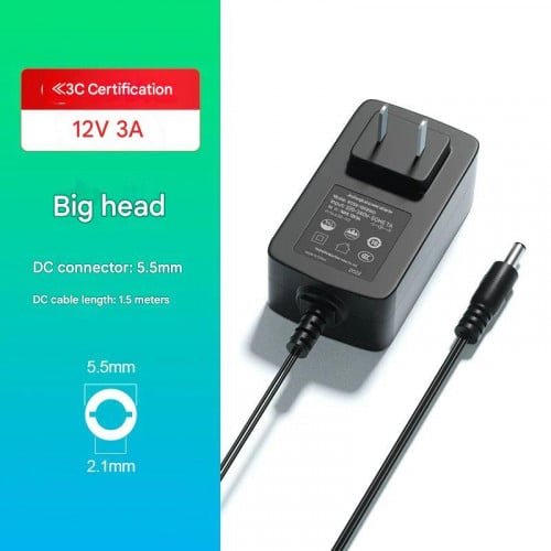 ឆ្នាំងសាក 12V 3A DC Adapter 5.5*2.1mm