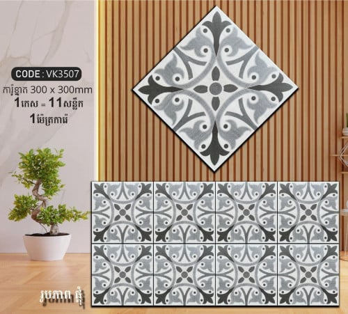 ការ៉ូបន្ទប់ទឹក​ 30x30​ cm