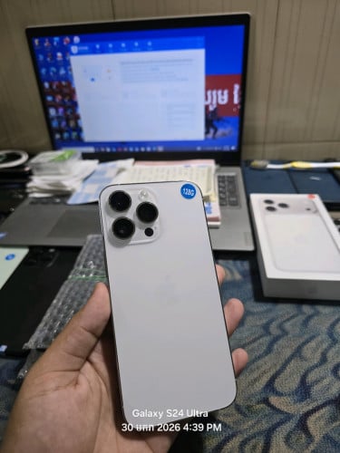 IPhone 14 Pro max 128G សំណុំស៊ីន ស្អាត98% 530$