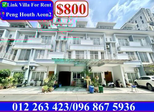 Link Villa For Rent in Borey Peng Houth Sen Sok(Code: R-00042)