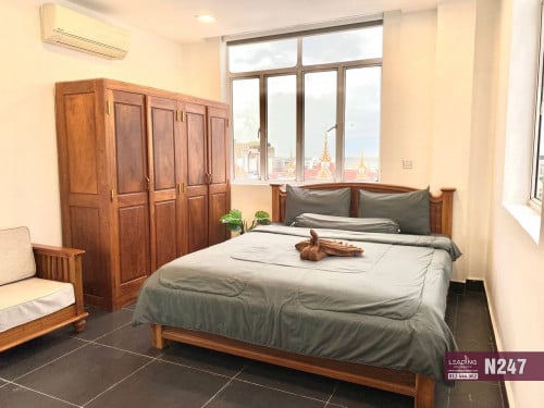 N247 | Nice Studio Apartment For Rent Near Naga World with Gym