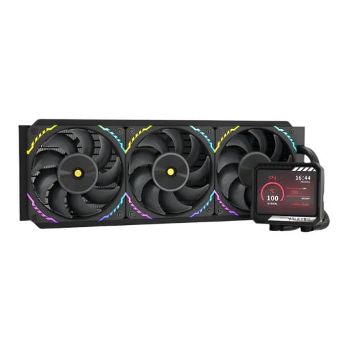 Valkyrie V360 Loki AIO CPU Liquid Cooler with LCD Screen - Black