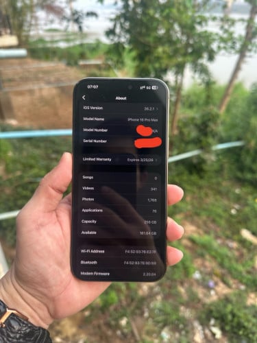លក់ឬដូរ iPhone 16pro max សុំណុំណែន 99.99% 256G