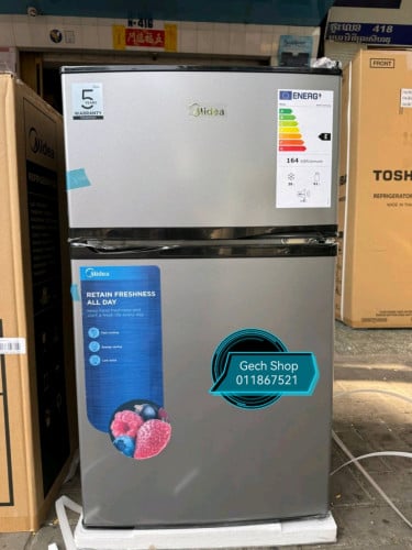 ទូរទឹកកកទ្វារ២របស់ប្រ៊េន Midea MDRT134FGG50 ចំណុះ134L