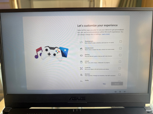 Asus TUF Dash F15 (i7(11gen) 16Ŋ VGA6g)