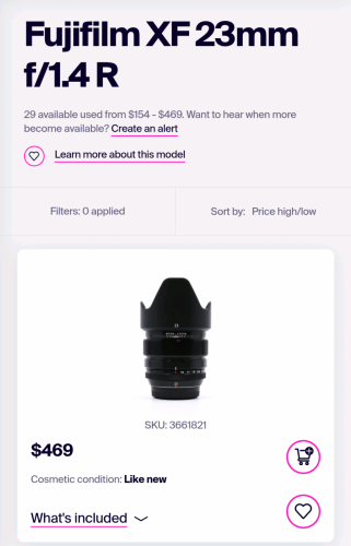 Fujifilm fujinon 23mm f1.4