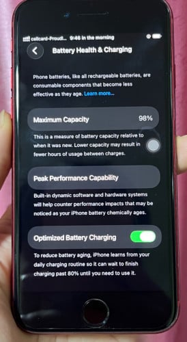 iPhone Se 3 2022 ZP/A 128GB sim1+esim ស្អាត99 ថ្ម98% សំនុំសុីន