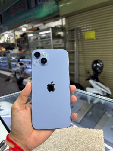 Iphone14plus 128G LL ប្រើESIM ម៉ាសុីនអេក្រង់ស្រុីនជាំដូចរូប