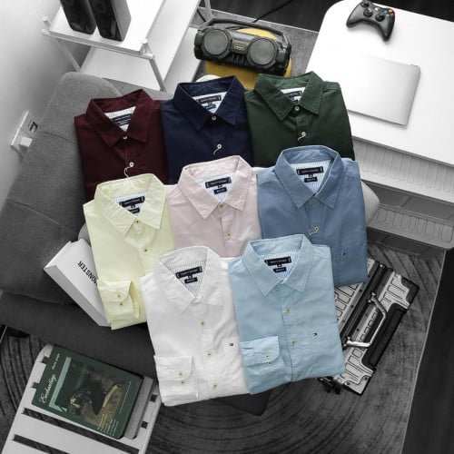 ម៉ូតអាវ Tommy ដៃវែង ហោប៉ៅ1 Size. M L xl xxl (50kg-90kg)