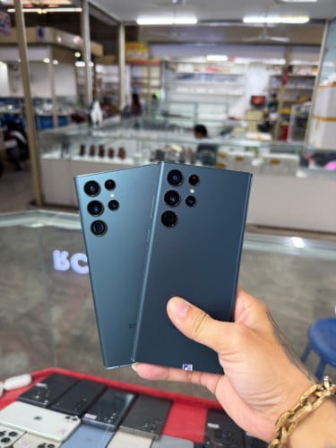 Samsung S22 Ultra Korea Blue Ram12GB HD512GB Phone Condition 97% , ម៉ាស៊ីនសានុំស្អាត