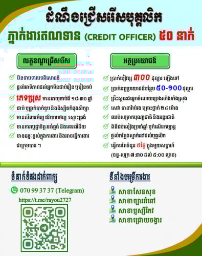 ភ្នាក់ងារឥណទាន (Credit Officer)
