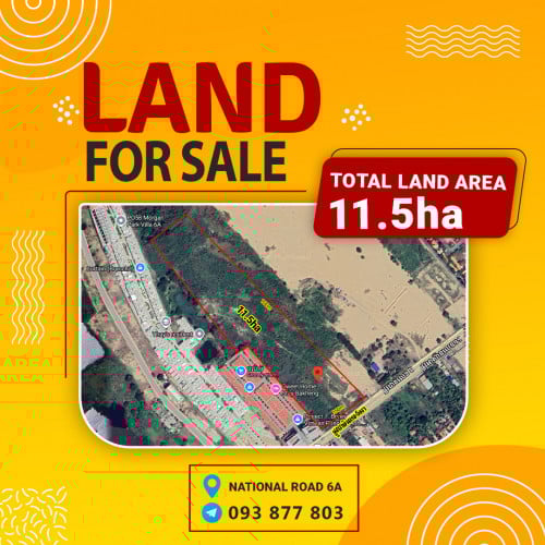 ដីលក់ ផ្លូវជាតិ៦អា/Land for Sale, National Road 6A