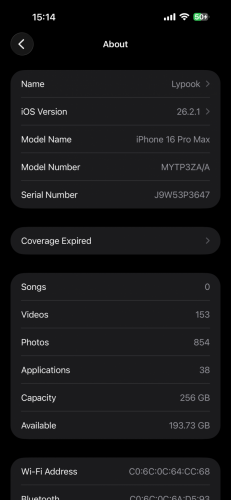 16 Pro Max ZA 256 Gold