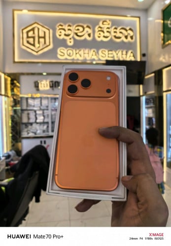 17 ProMax 256G Orange color Battery health 100%Cycle count 60 Condition 9999%