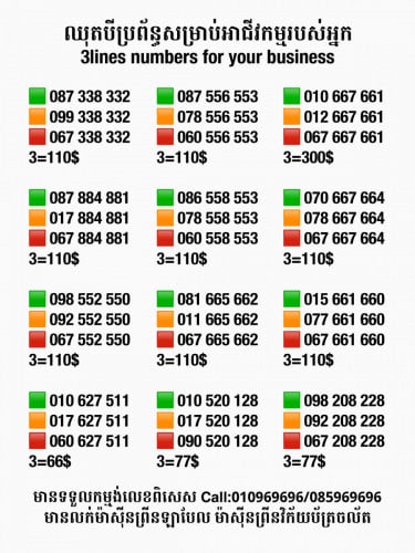 ប្រូម៉ូសិនពិសេសលេខឈុតអាជីវកម្ម