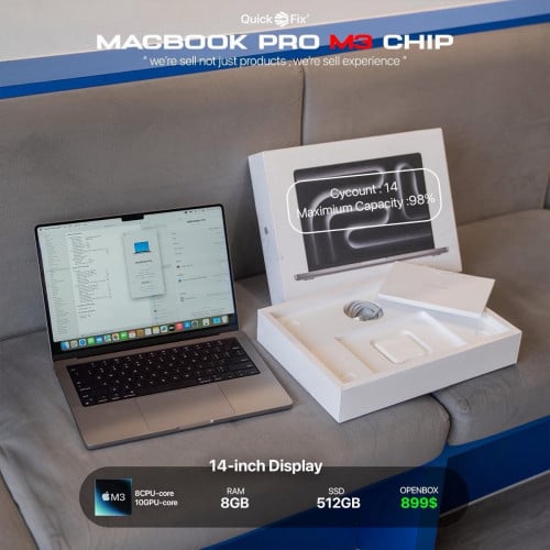 MacBook Pro 14” M3 សម្រាប់ៗ បងៗដែលចង់ចំណាយតិចបានតែបាន MacBook Pro ប្រើអាចជ្រើសរើសជម្រើសមួយនេះបាន