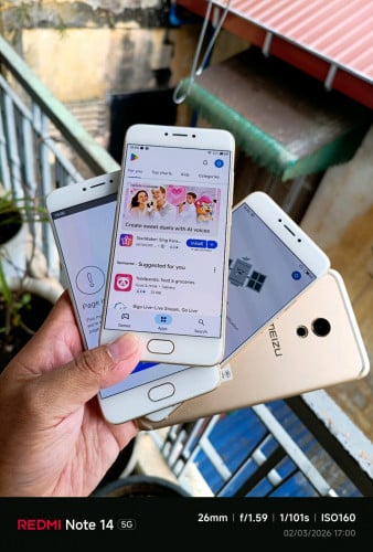 Meizu Pro 6s  64G sim 2 សានុំសុីន ថ្មកាន់ camera ច្បាស់ តម្លៃសមរម្យ