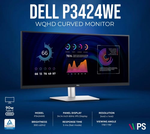Monitor Dell P3424WE ថ្មី​លក់តម្លៃមួយទឹក​