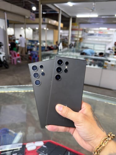 Samsung S24 Ultra Titanium Global Sim2 Ram12GB HD512GB Phone Condition 99% , ម៉ាស៊ីនសានុំស្អាត