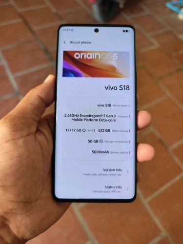 Vivo​S18​sim2​ ram8 > 512G​ / CH​ / សានុំ  /97/98%