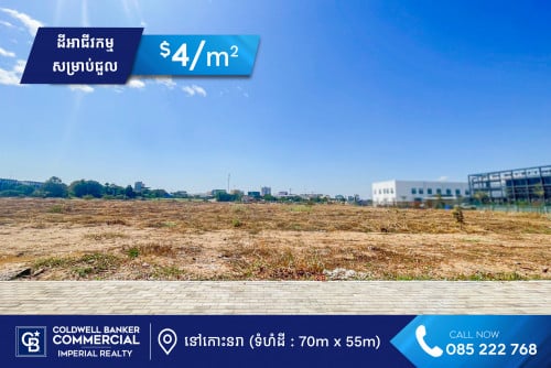 ✅ ដីអាជីវកម្ម សម្រាប់ជួល នៅកោះនរា H-15247