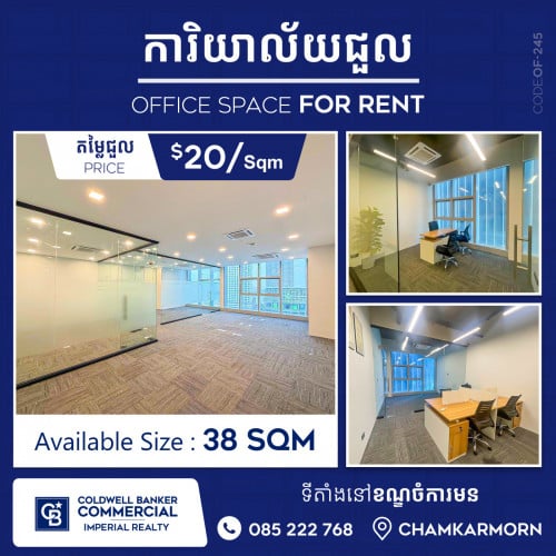 🏢 Office For Rent at Chamkarmorn (OF-245)