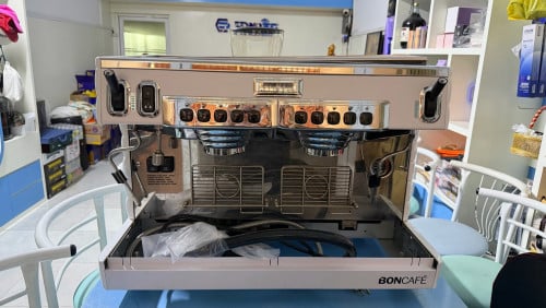 Boncafe machine and grinder