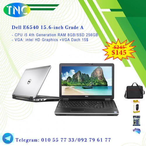 Dell Latitude E6540 Core i5 4th RAM 8GB SSD 256GB VGA intel HD