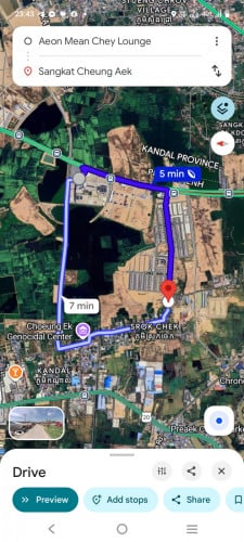 Land for rent a long 20 m road just 5 mns from AEON 3