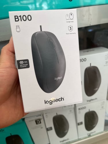Mouse Logitech B100 (Full-size Corded Mouse)