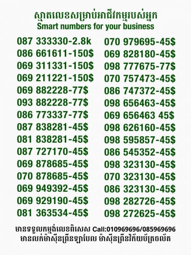 Smart លេខសម្រាប់អាជីវកម្ម