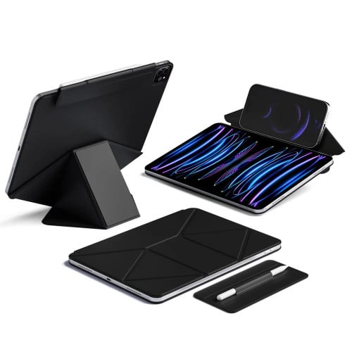 Anti-Bend Magnetic iPad Case | Detachable Y-Fold Stand and Pencil Cover