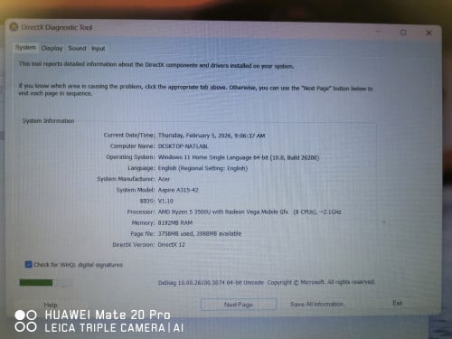 សៀមរាប លក់ Latop Acer Aspire A315-42