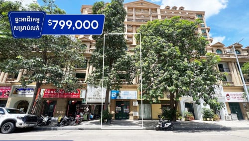 ផ្ទះអាជីវកម្មលក់ ឬ ជួល នៅកោះពេជ្រ Shophouse for rent at koh Pich H-06105