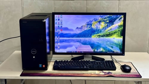 1set monitors 24inch Dell i5 4th Ram 8GB SSD 128GB HDD 500GB  មាន mouse keyboard
