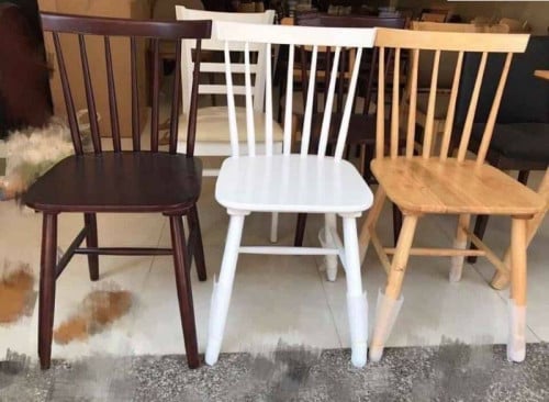 Dining chair by rubber wood