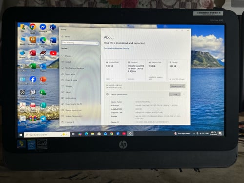 HP ProOne 400 CPU cores i5 4th Ram 8GB SSD 128GBថ្មី HDD 500G free keyboard mouseB