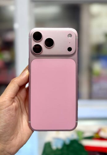 iPhone 17 Pro Max ទំហំផ្ទុក (256G) ប្ដូរសំបកទៅ Color Pink តួស្អាត 98.999%