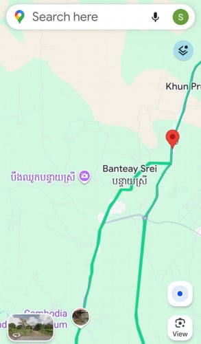 ដីលក់/ជួល Land for sale/rent on road 67 Banteaysrey