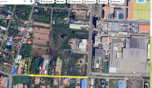 ដីលក់. ដីទំហំ 1646ម៉ែត្រការេ. ទីតាំងព្រែកឯងតំបន់ល្អ