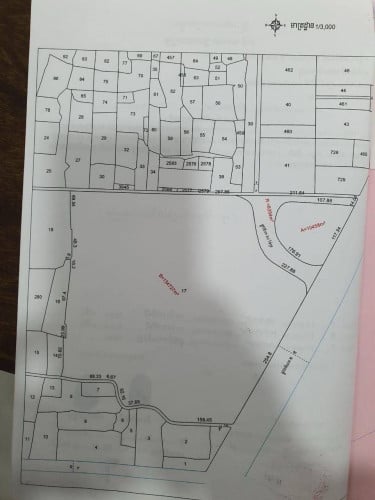 Big land for sale 13.4 ha ៥នាទីពីAeon3 លើផ្លូវជាតិលេខ២  230$/m2