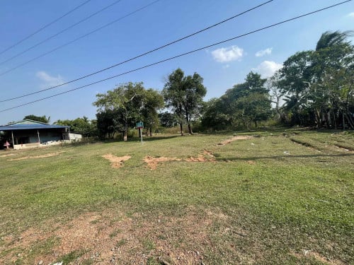 ដីទំហំធំ9995ម៉ែត្រការ៉េនៅលេីផ្លូវឆ្ពោះទៅឆេ្នរនេសាទនឹងឆេ្នរកោងកាង
