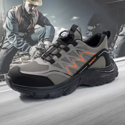 ស្បែកជើងក្បាលដែកបាតដែក / High Quality Safety Shoe With Metal Head And Metal Sole