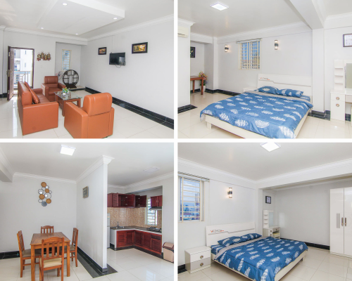 BKK3| Service 2-Bedrooms Apartment for RENT neighborhood BKK1 area