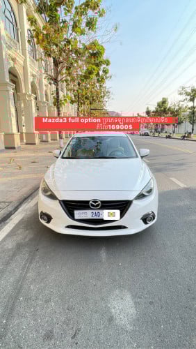 Car for sale Mazda3 ប្រភេទឡានខ្លាញ់គោ ទិញពីម្ចាស់ដើមឡានស្អាត full មានស្លាយកុងទរ័