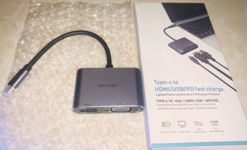 MT-Viki ខ្សែ​បន្ដពី​ Type-C ទៅជា​ច្រើន​(HDMI4K,VGA,USB3.0និង USB-C)