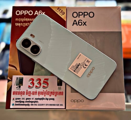 Oppo A6X ថ្មី Ram4G+4G/Memory 128GB