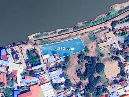 ដីជាប់មាត់ទន្លេបាសាក់ សម្រាប់លក់ ឥ Bassac River Land for Sale | Facing Diamond Island