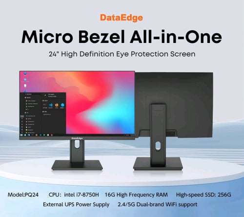 All In One DataEdge 24" PQ24 Core i7-8750H 16G 256G 2.4/5G wifi