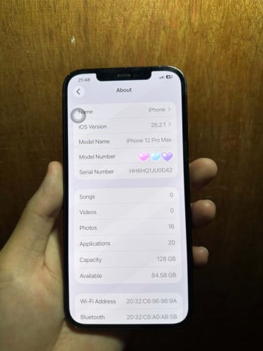 iPhone 12 Pro Max សនុំសុីន វៃដូរបាន